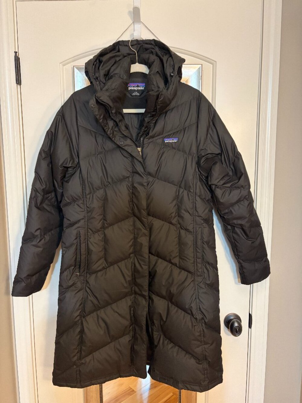 Patagonia Down With It Parka Black Large L #28442 Like New